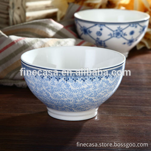 5.5 Inches Elegant Style New Bone China Japanese Soup Bowl of Blue Dream